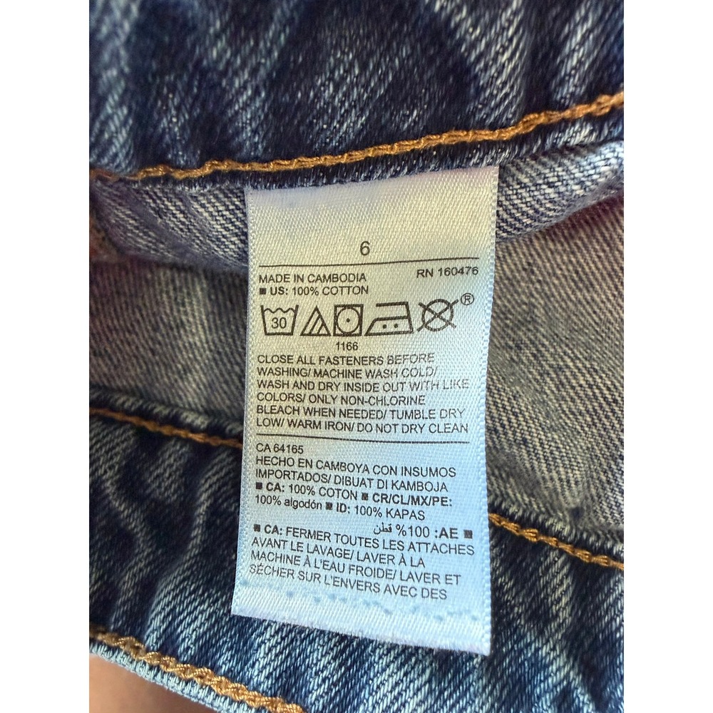 Old Navy Womens Button Front Denim Midi Skirt Medium Wash Blue Cotton Size 6 - Picture 4 of 4
